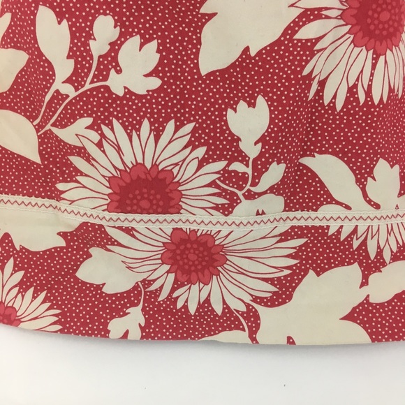 Red floral vintage Anne Taylor loft pretty skirt! - Picture 4 of 7